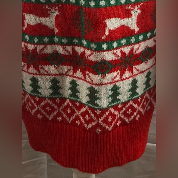 Merry Christmas by Poof Size:L Women Open Front  Holiday Cardigan  Multi Color - Picture 5 of 11